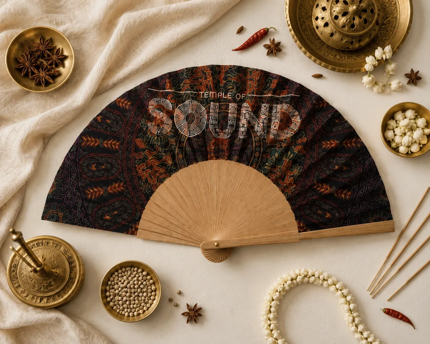 Midnight Forest custom hand fan